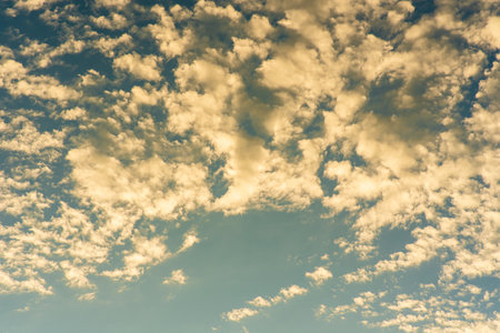 Colorful evening sky sunset clouds amazing nature background and peaceful sunset.の写真素材
