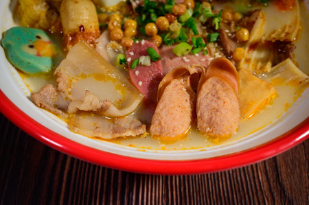 Mala hot pot with spices and herbs, hot and spicyの写真素材