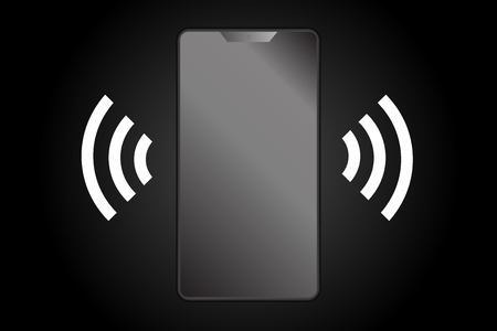 new smartphone black color design vector illustrationのイラスト素材