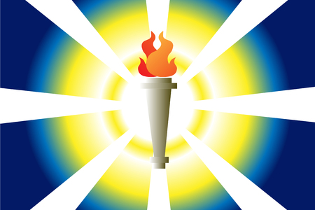 Torch fire iconのイラスト素材