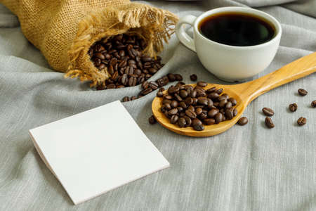 black coffee in the morningの写真素材