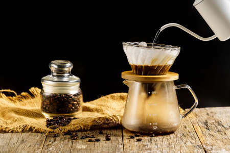 drift coffee in the morningの写真素材