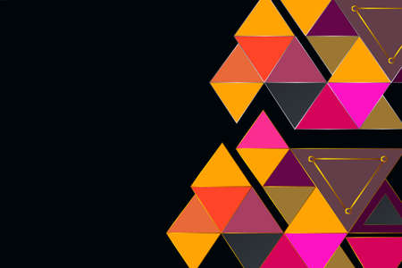 Abstract geometric background with triangles in modern style shape. Vector illustration concept creative decoration art template graphic wallpaper cover letter and lot moreのイラスト素材