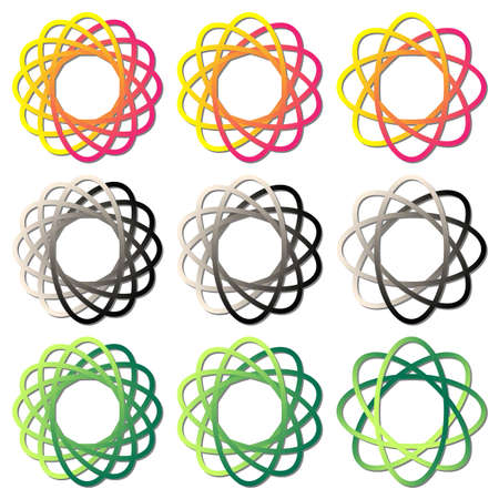 seamless geometric circular text backgroundのイラスト素材