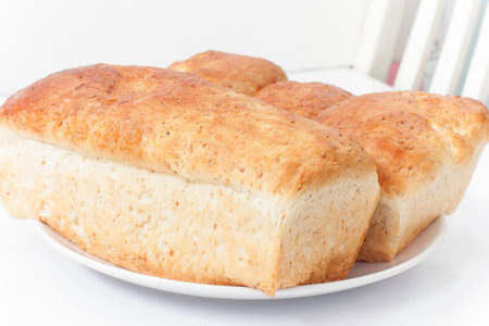 Whole Wheat Bread on white table