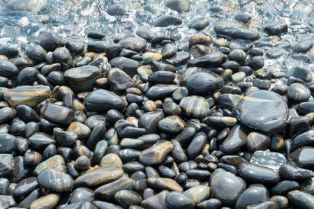 pebbles on the islandの写真素材