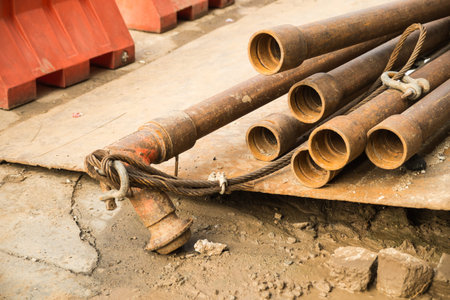 construction materials with pipe