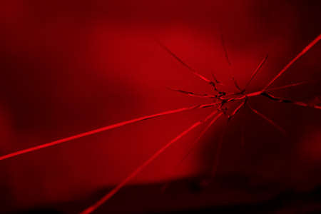 broken red glassの写真素材
