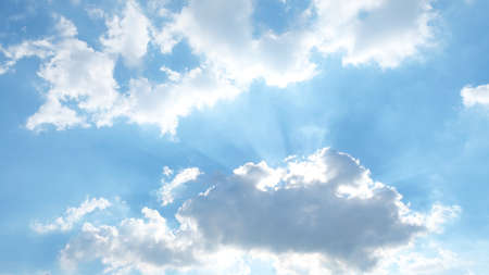 The nature of blue sky with cloud in the morning.の写真素材