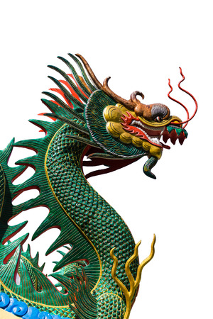 Dragon Gods vertical white background.の写真素材