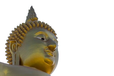 Buddha in Angthong a white background.の写真素材