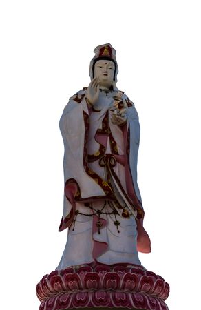 Guanyin A refrain that has a white background.の写真素材