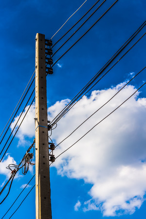 ower pole on a clear day.の写真素材