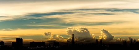 Cloudy in the evening working as a background image.の写真素材