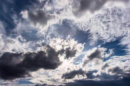 Sunrise clouds in the rainy season.の写真素材