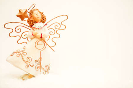 Christmas angel on a white background.の写真素材