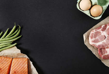 Diet. Healthy, fit food on the tableの写真素材