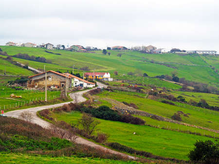 Mountain village in Spain in springtimeの写真素材
