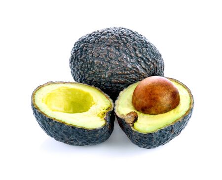 Avocado on white backgroundの写真素材
