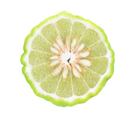 bergamot on white backgroundの写真素材
