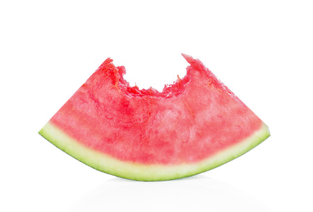 watermelon slice close-up isolatedの写真素材