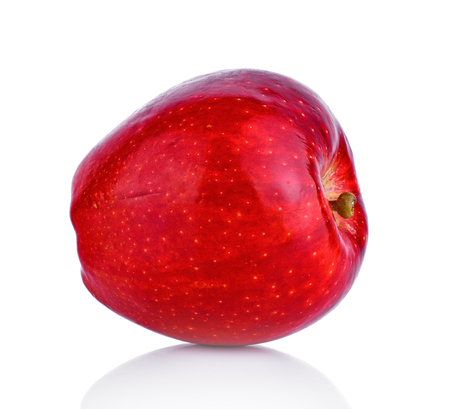 Red apple isolate on white backgroundの写真素材