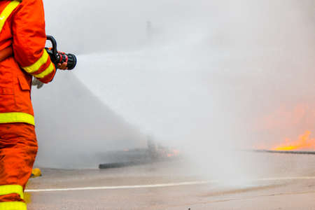 Firefighters trainingの写真素材