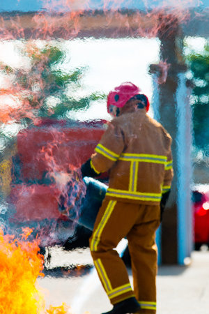 Firefighters training .fireman