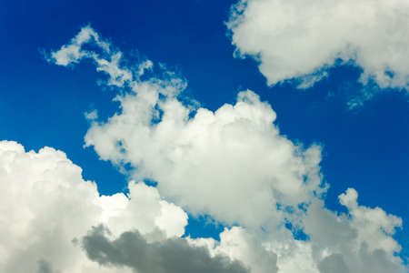 Blue sky with white cloudsの写真素材