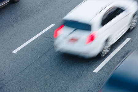 Car traffic during rush hour. Blur motion.の写真素材