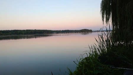 Fishing tackle. rest nature, fish, hooks, spinning. Selective focusの写真素材