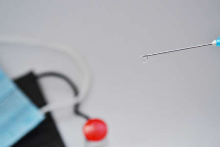 vaccination against  virus selective focusの写真素材