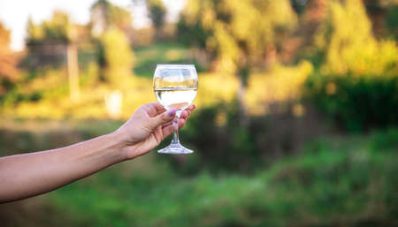 couple in love on a picnic in the park. Nature. Selective focusの写真素材