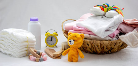 Children's things. Children's clothing concept. Selective focus
