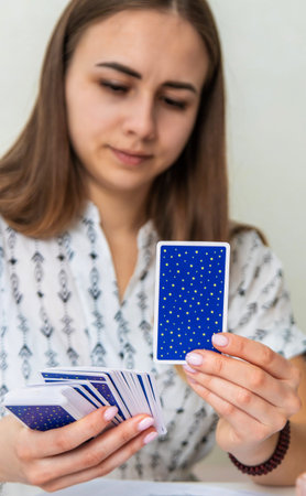 Tarot Card Reading with Candles and Crystals.