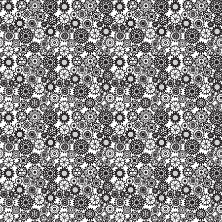 Abstract Machine pattern. Seamless mechanism texture. Illustration with cogwheels and mechanical parts. のイラスト素材