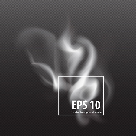 Set of transparent smoke on a plaid background.のイラスト素材