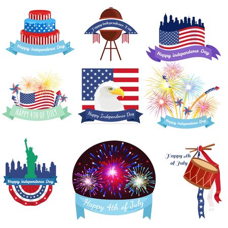 Happy 4th of July - Independence Day Vector Design - July Fourthのイラスト素材