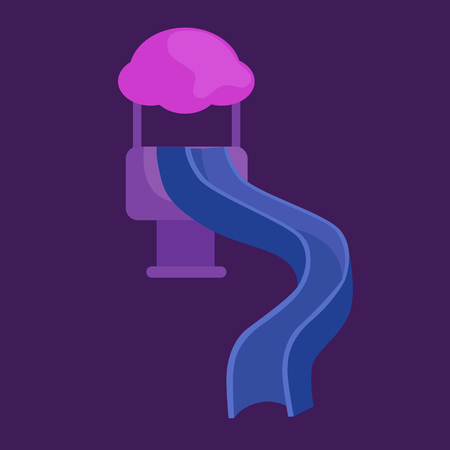 Plastic slides for water park on a white background vector illustration pictogramsのイラスト素材