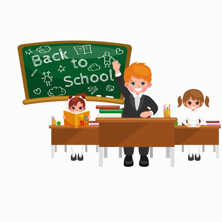 back to school and children education concept vector background vector illustrationのイラスト素材