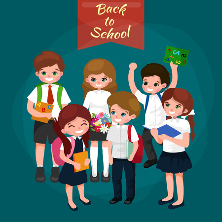 back to school and children education concept vector background vector illustrationのイラスト素材