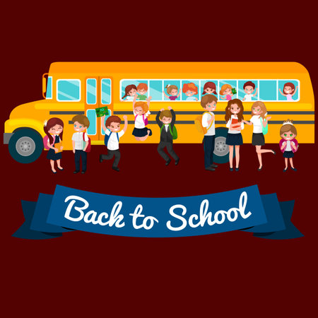 back to school and children education concept vector background vector illustration