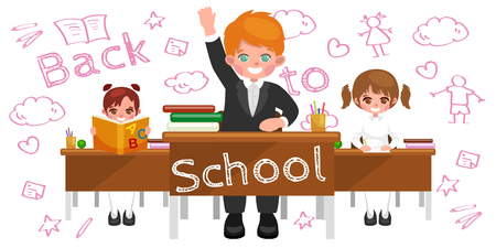 back to school and children education concept vector background vector illustrationのイラスト素材