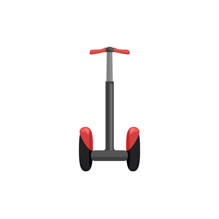 Set of self-balancing electric scooters isolated on white. Vector illustration, flat styleのイラスト素材