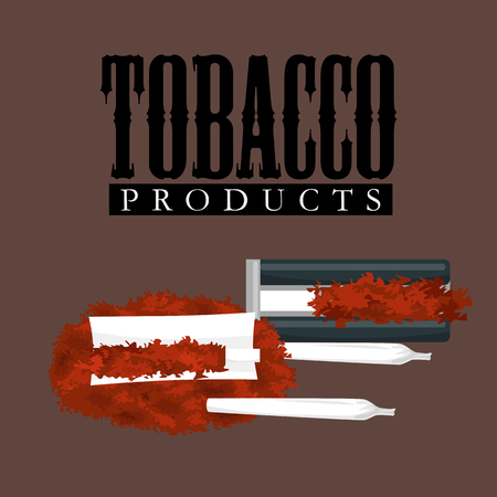 machine for hand rolling cigarettes, paper and tobacco to produce them isolated vector illustrationのイラスト素材