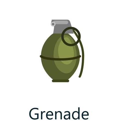 Hand grenade. Weapon of terrorists. Sales of weapons. Place for your text.のイラスト素材