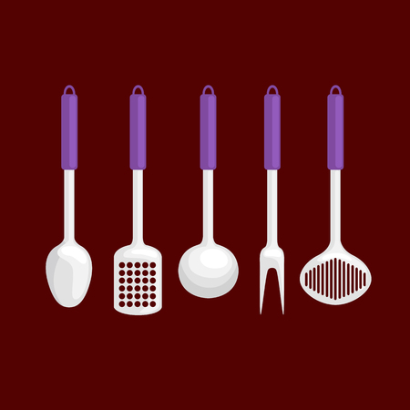 Kitchen accessories setのイラスト素材