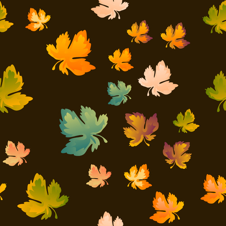 Autumn leaves pattern illustration.のイラスト素材
