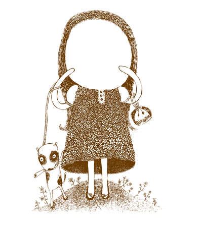 CUTE GHOST, NO FACE GHOST, GHOST,spirit ,Vectorのイラスト素材
