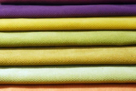 Multi color chenille tissue samples Fabric texture backgroundの写真素材